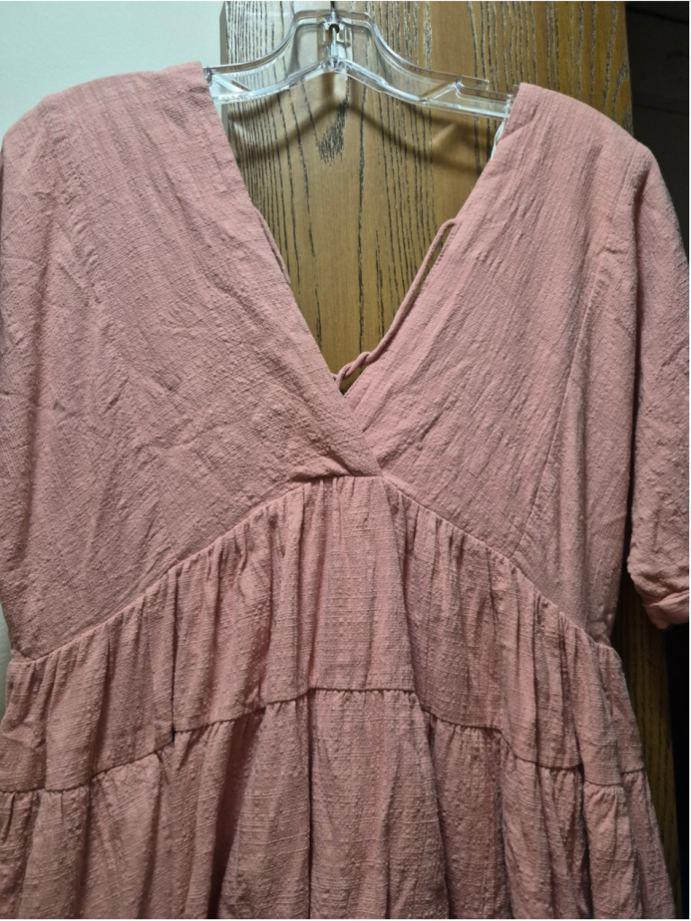 Talulah Mini Dress Size S Pink V-Neck Tiered Casual Dress - Picture 6 of 10